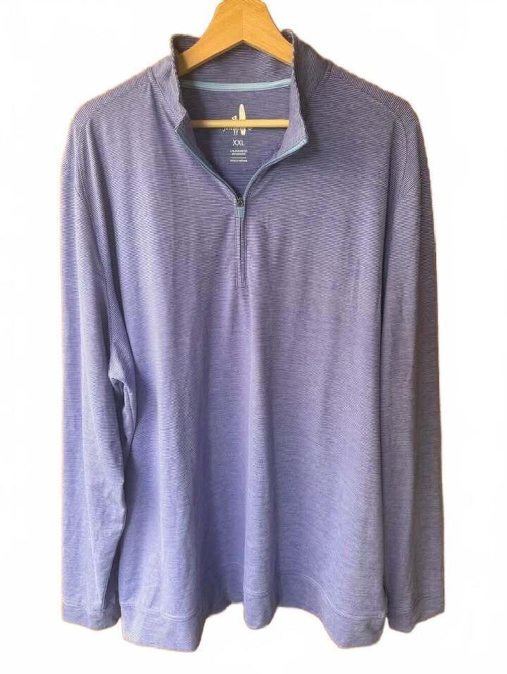 johnnie-O Striped 1/4 Zip Pullover XXL